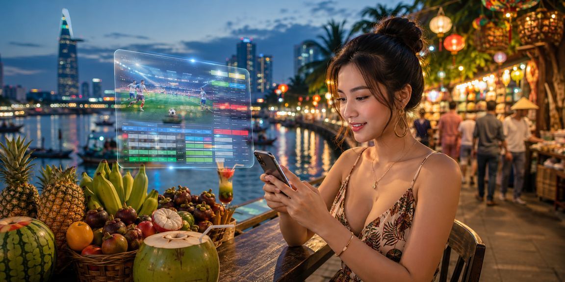 Thành viên Sài Gòn sử dụng điện thoại di động để tham gia cá cược và nhận thưởng